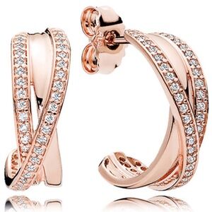 Pandora Rose Entwined Hoop Earrings